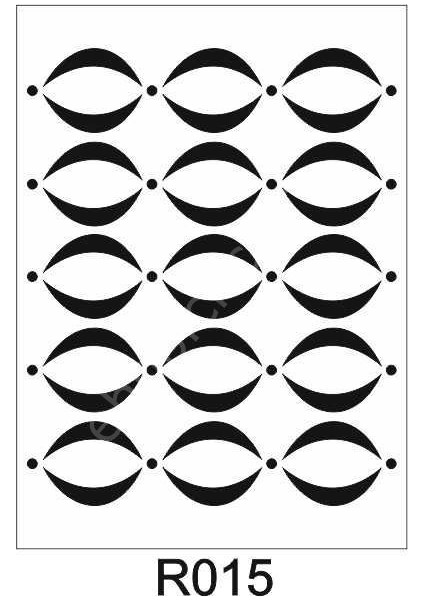 R-015 Ardışık Desen Stencil Şablon 21 x 30 cm