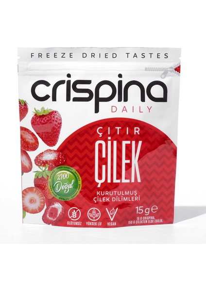 Çıtır Çilek (Freeze Dried) Glutensiz , Vegan , %100 Doğal , Katkısız