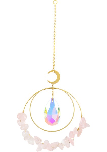 Kristal Pencere Asılı Dekor Kristal Rüzgar Chime Dekor Pembe (Yurt Dışından)