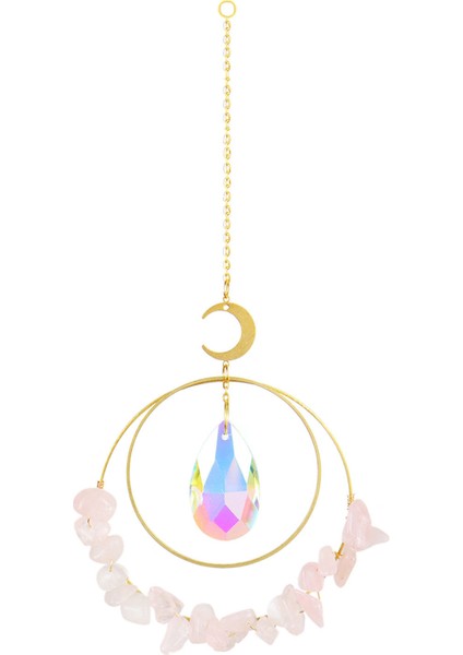 Kristal Pencere Asılı Dekor Kristal Rüzgar Chime Dekor Pembe (Yurt Dışından)