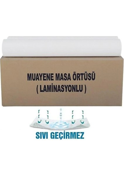 Lamineli Muayene Masa Örtüsü 50MX50CM - 20'li Rulo - 1 Koli