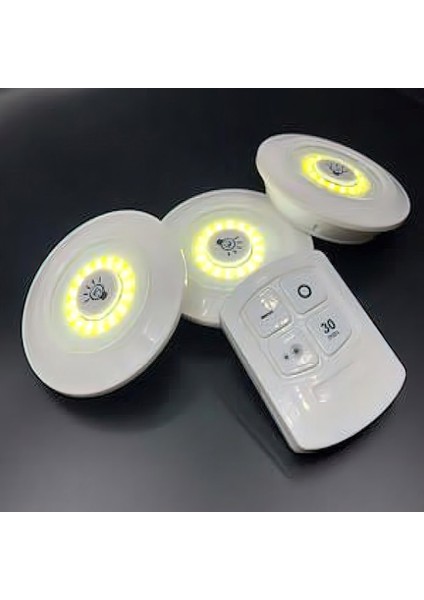 Uzaktan Kumandalı Kablosuz LED Spot Lamba 3lü fırsatları