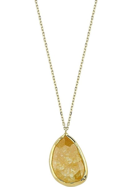 Altın Kolye Sarı Taşlı 14 Ayar 1.50 Gram