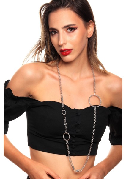 Kadın Antik Gümüş Kaplama Tasarım Zincir Kolye modelleri