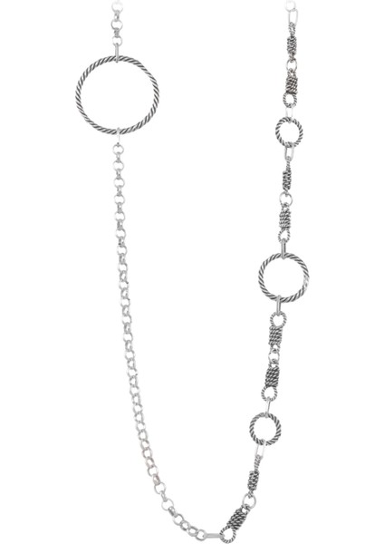 Kadın Antik Gümüş Kaplama Tasarım Zincir Kolye fırsatları