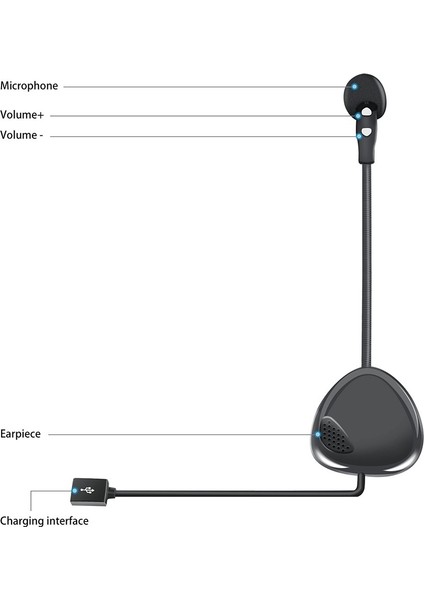 V1-1 Bt 2.1 Moto Helmet Bluetooth 5.0 Kablosuz Spor Kulaklık (Yurt Dışından)
