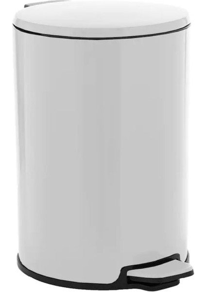 Cigo Pedallı Çöp Kovası 12 Litre Beyaz