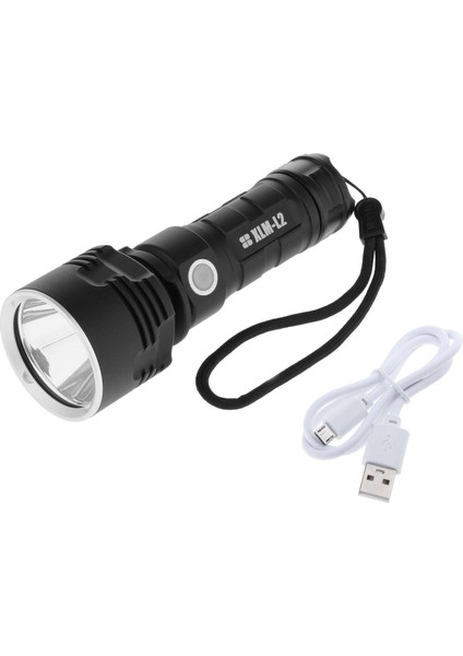 LED El Feneri Torch Güçlü Şarj Edilebilir USB Arama El -, 15X3.1 cm L2 Hiçbir Pil (Yurt Dışından)