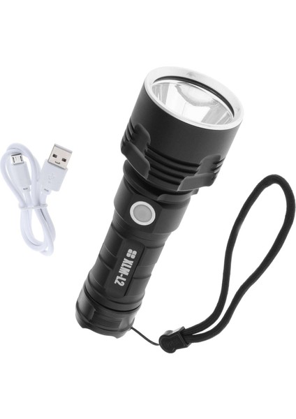 LED El Feneri Torch Güçlü Şarj Edilebilir USB Arama El -, 15X3.1 cm L2 Hiçbir Pil (Yurt Dışından)