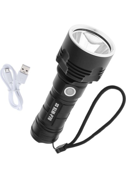 LED El Feneri Torch Güçlü Şarj Edilebilir USB Arama El -, 15X3.1 cm P70 Hiçbir Pil (Yurt Dışından)