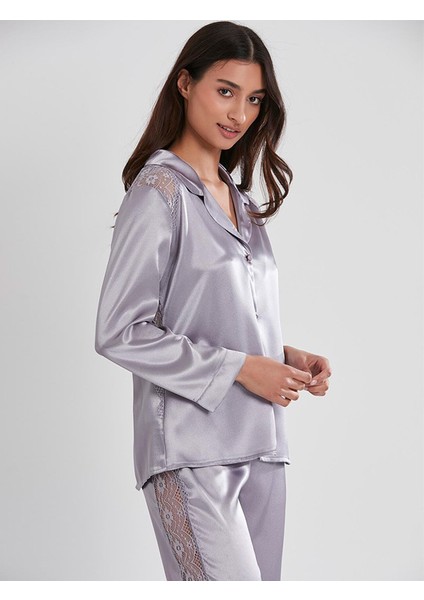 Kadın Gelin Dantelli Saten Pijama Takımı 1438 indirimleri