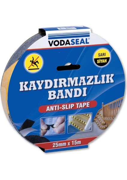 Kaydırmazlık Bandı 25MM*15M Sarı-Siyah