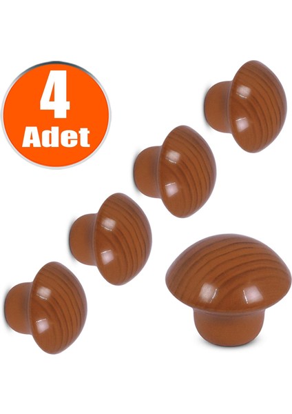 Mantar Düğme Kulp Çekmece Dolap Kapak Kulpu Kulbu Fındık (4 Adet)