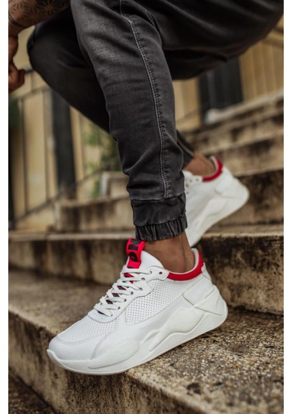 Xon1 Sneakers Ayakkabı 606 Beyaz Kırmızı