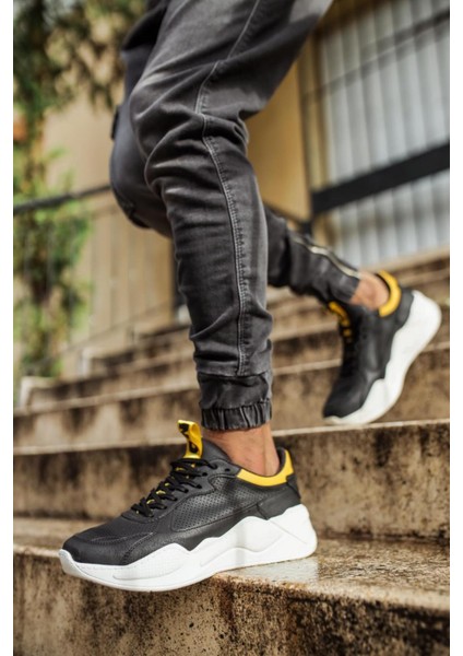 Xon1 Sneakers Ayakkabı 606 Siyah Sarı