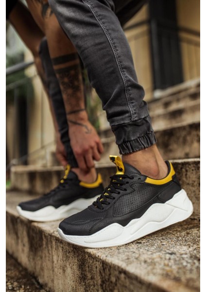 Xon1 Sneakers Ayakkabı 606 Siyah Sarı modelleri