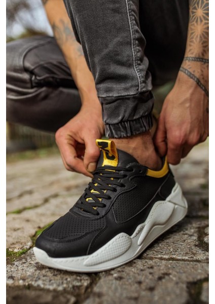 Xon1 Sneakers Ayakkabı 606 Siyah Sarı fırsatları