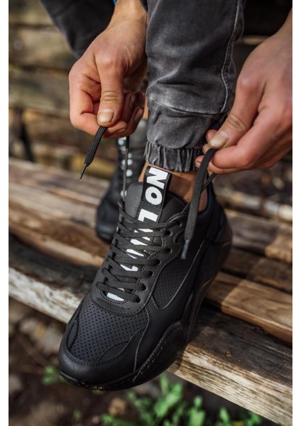 Xon1 Sneakers Ayakkabı 606 Siyah (Siyah Taban)