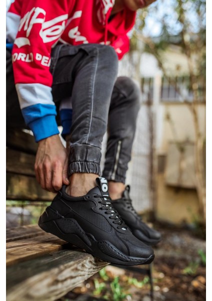 Xon1 Sneakers Ayakkabı 606 Siyah (Siyah Taban) modelleri