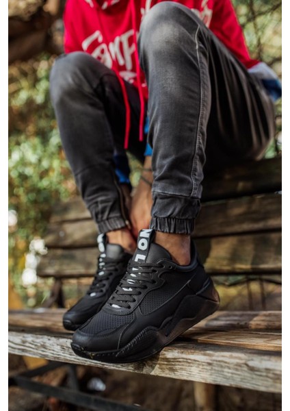 Xon1 Sneakers Ayakkabı 606 Siyah (Siyah Taban) fırsatları