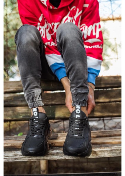 Xon1 Sneakers Ayakkabı 606 Siyah (Siyah Taban) indirimleri