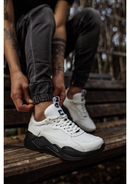 Xon1 Sneakers Ayakkabı 606 Beyaz (Siyah Taban) fırsatları