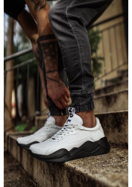 Xon1 Sneakers Ayakkabı 606 Beyaz (Siyah Taban) fiyatları