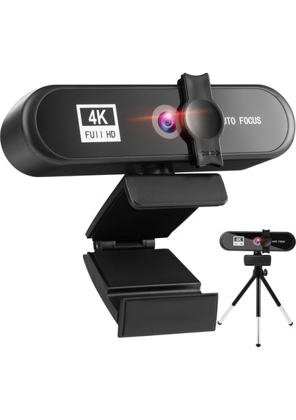1080 P 2 K 4 K Hd USB Streaming Webcam, Web Kamera Otomatik - 4K Siyah (Yurt Dışından)