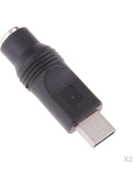 2 Adet USB Tip-C Erkek Için 5.5x2.1mm Kadın Dönüştürücü Adaptörü Dizüstü Pc (Yurt Dışından)