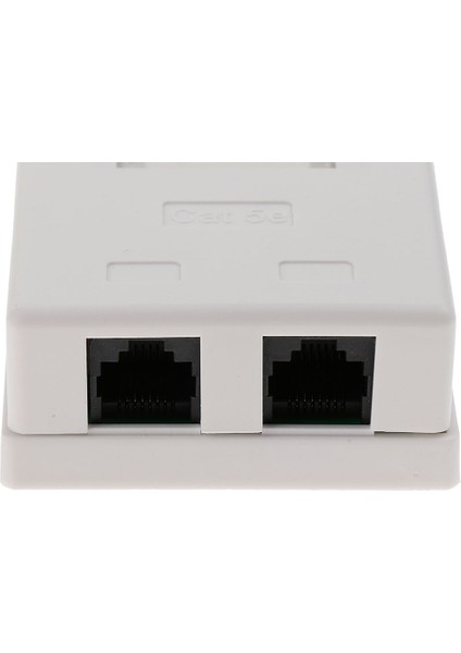 2 Adet 2-Port CAT5E Duvar Yüzey Dağı Kompakt Kutu Ağ Internet Kablosu (Yurt Dışından)