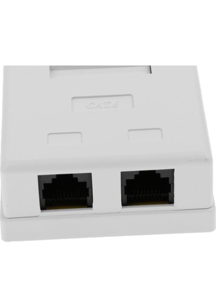 2x 2-Port Cat6 Duvar Yüzey Montaj Kompakt Kutu Ağ Internet Kablosu (Yurt Dışından)