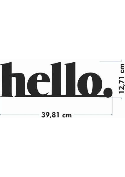 Numa Concept Hello Yazısı 12,71 x 39,81 cm Yeni Duvar Dekoru