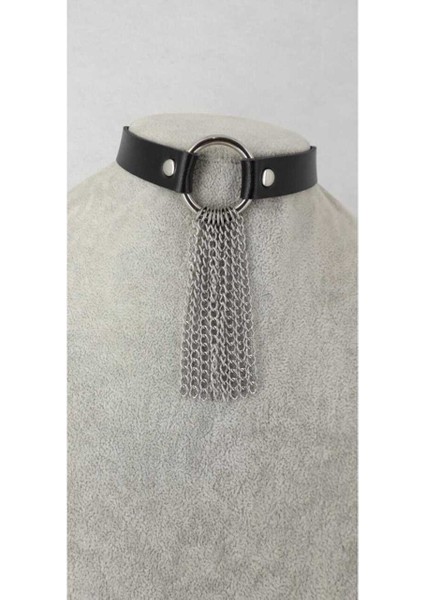 Metal Püsküllü Gotik Choker