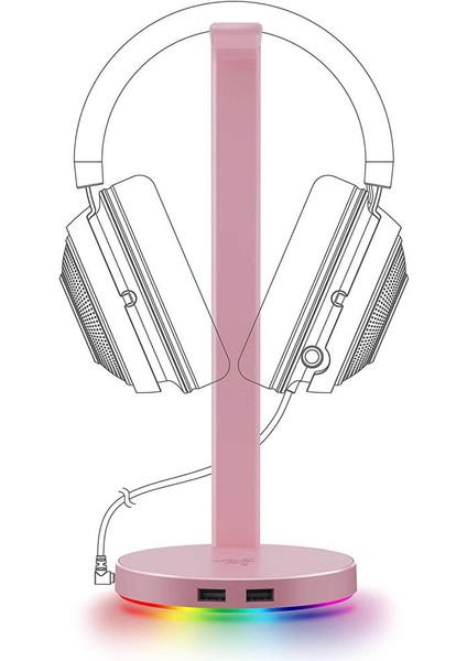 V2 Chroma Quartz Rgb Pembe Gaming Kulaklık Standı modelleri