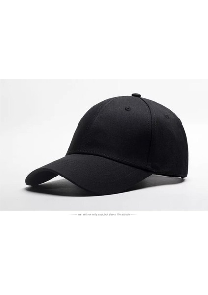 Snapback Hip Hop Düz Siyah Beyzbol Şapka