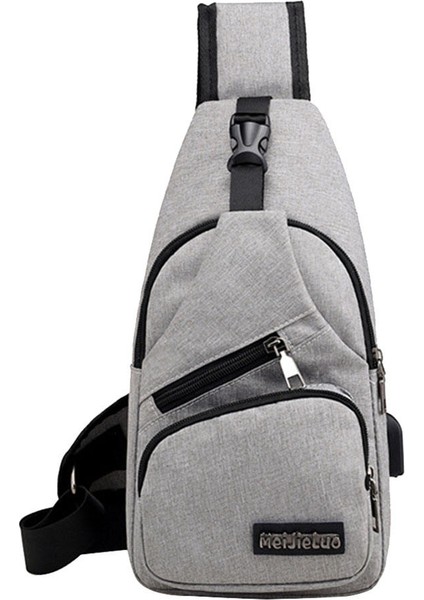 2x Erkek Sling Çanta USB Şarj Bağlantı Noktası Casual Hafif (Yurt Dışından) fiyatları