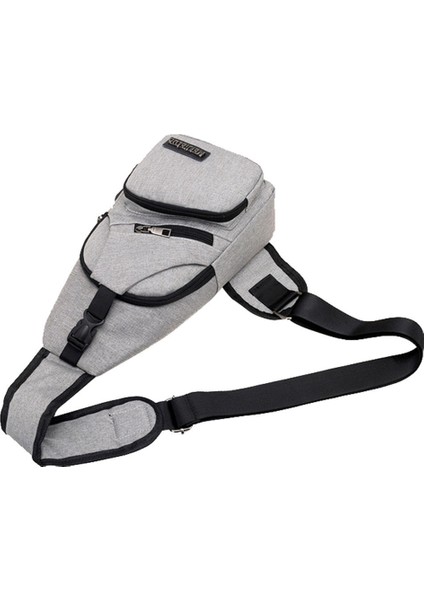 2x Erkek Sling Çanta USB Şarj Bağlantı Noktası Casual Hafif (Yurt Dışından) modelleri