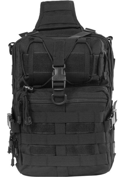 Açık Bisiklet Molle Crossbody Çanta Siyah (Yurt Dışından)