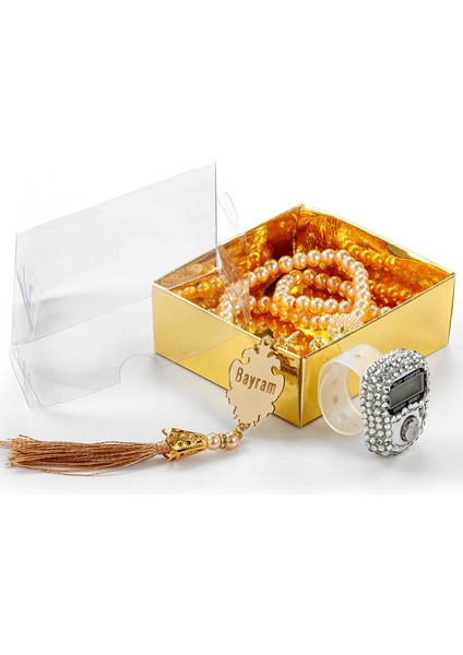 Ihvan Online Isme Özel Pleksili Inci Tesbihli Zikirmatikli Set -