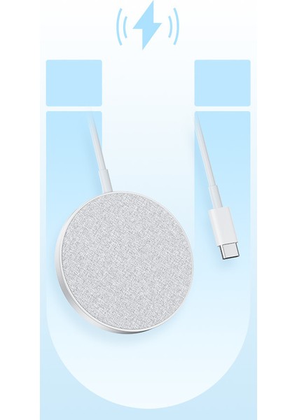 PowerWave Select+ Magsafe Kablosuz Manyetik Şarj Cihazı - A2566 - Gümüş (Anker Türkiye Garantili)