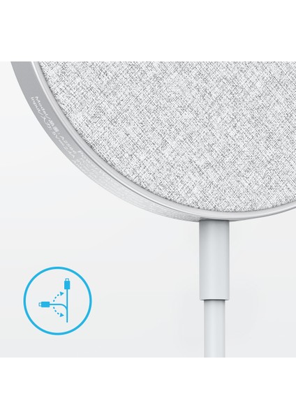 PowerWave Select+ Magsafe Kablosuz Manyetik Şarj Cihazı - A2566 - Gümüş (Anker Türkiye Garantili)