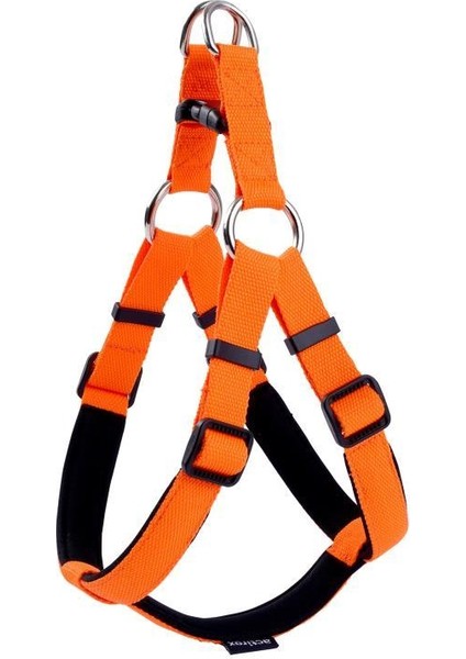 Actirex Neon Yumuşak Doku Ayarlanır Köpek Göğüs Tasması Turuncu Xs