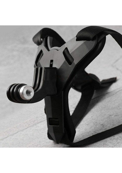 Motosiklet Kask Çene Dağı Tutucu Braketi Gopro Hero Için Fit 7 6 5 Xiaoyi Siyah (Yurt Dışından)
