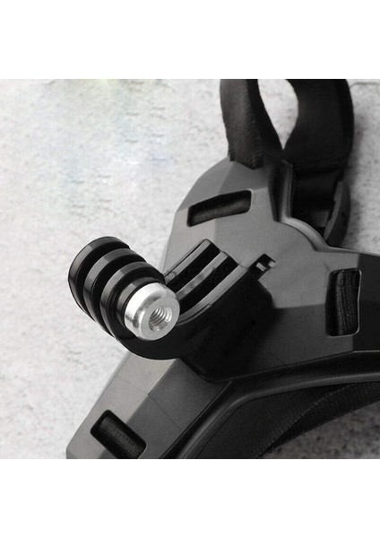 Motosiklet Kask Çene Dağı Tutucu Braketi Gopro Hero Için Fit 7 6 5 Xiaoyi Siyah (Yurt Dışından)