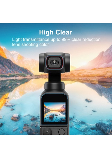 2X9H Lens Koruyucu + Ekran Filmi Kalkan Dji Osmo Cebi Için Set 2 (Yurt Dışından)