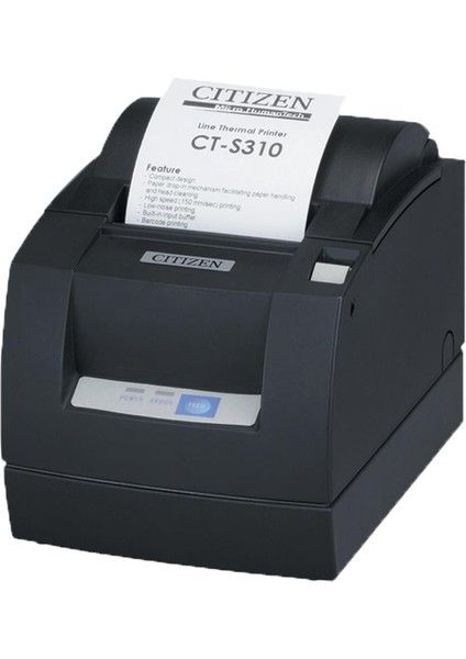 Termal Fiş Barkod Yazıcı 80 mm Siyah Seri, USB 150 Mm/sn - 203 Dpi Citizen CT-S310
