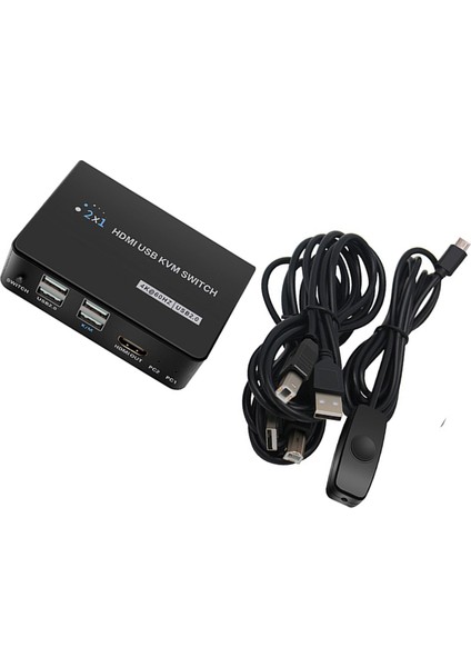 HDMI Kvm Switch Destek Klavye ve Fare Bağlantıları ve 4K @ 60Hz USB 2.0 (Yurt Dışından)