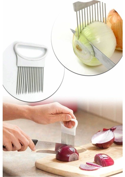 Soğan Tutucu ve Dilimleyici Aparat Onion Cutter