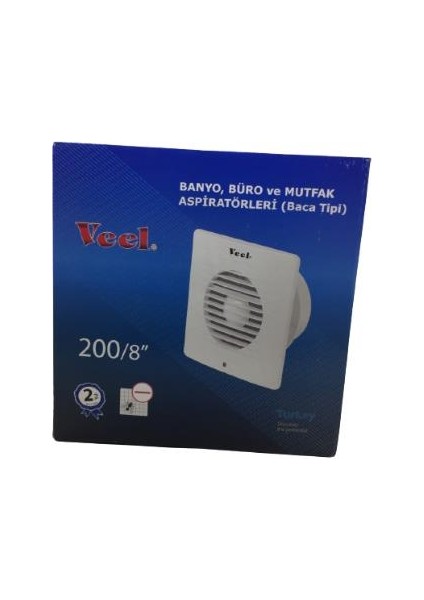 Banyo Büro ve Mutfak Aspiratörleri (Baca Tipi) 40 W 200 mm