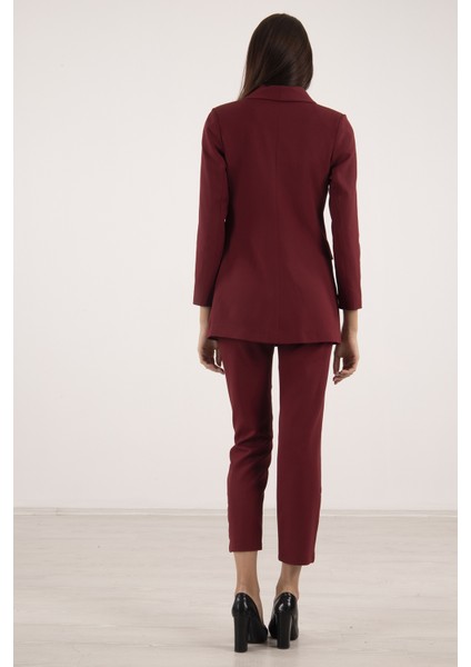 Bordo Blazer Ceket Pantolon Ikili Takım 0106305.04 modelleri